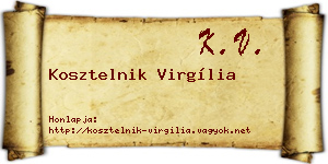 Kosztelnik Virgília névjegykártya